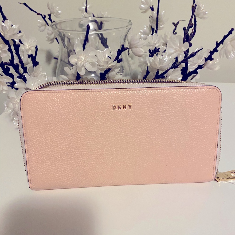DKNY Wristlet Wallet in a Cool Pink Color